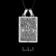 Arkan Lovers - silver tarot card necklace. Matching necklaces for couples. Unique design. Handmade by kochut kochut